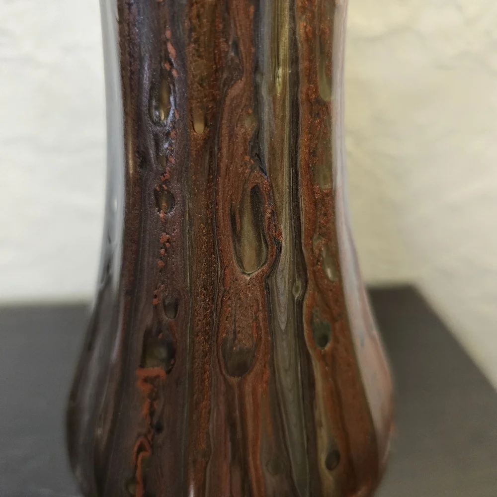 HANDCRAFTED Upcycled Glass Vase HANDPAINTED Abstract Tabletop Art Decor - Picture 10 of 17